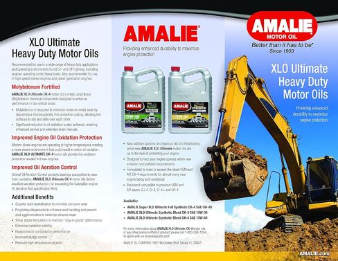 Amalie Xlo Ultimate Cynthetic Blend 15W-40 Oil (160-79106-56) in Saudi Arabia