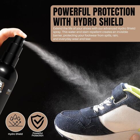 طقم تنظيف أحذية Icykicks 6-in-1-منظف سائل ورغوة ، رذاذ طارد الماء ، مزيل الرائحة ، منشفة الفرشاة والألياف الدقيقة-آمنة للأحذية الرياضية والجلد والجلد واللوحة والمزيد in Saudi Arabia