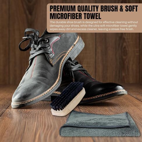 طقم تنظيف أحذية Icykicks 6-in-1-منظف سائل ورغوة ، رذاذ طارد الماء ، مزيل الرائحة ، منشفة الفرشاة والألياف الدقيقة-آمنة للأحذية الرياضية والجلد والجلد واللوحة والمزيد in Saudi Arabia