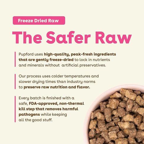 Pupford Good Dog Food, Freeze-Dried Raw, High-Protein, Superfood Ingredients, Vet-Approved, No Fillers or Artificial Additives (Beef Recipe, 25 oz) in Kuwait
