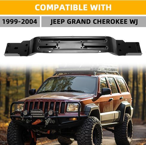 KUAFU Transmission Crossmember Compatible with 1999-2004 Jeep Grand Cherokee WJ Replacement for 52058940AD Powder Coated Steel in Saudi Arabia