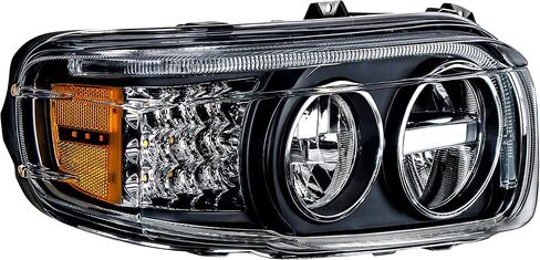 United Pacific 35797 Headlight Assembly, RH, Black Housing, High/Low Beam, Aero Fin Design, with LED Signal, White LED Position Light and Side Marker in Saudi Arabia