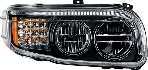 United Pacific 35797 Headlight Assembly, RH, Black Housing, High/Low Beam, Aero Fin Design, with LED Signal, White LED Position Light and Side Marker in Saudi Arabia