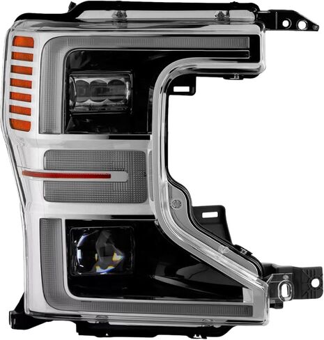 استبدال المصابيح الأمامية لـ Ford F450 Super Duty 2020 2021 2022 مجموعة المصابيح الأمامية LED مع المصابيح ، الجانب الأيسر والأيمن ، FO2502410 ، FO2503410 / LC3Z-13008-M ، LC3Z-13008-L DOT / SAE متمثل in Kuwait