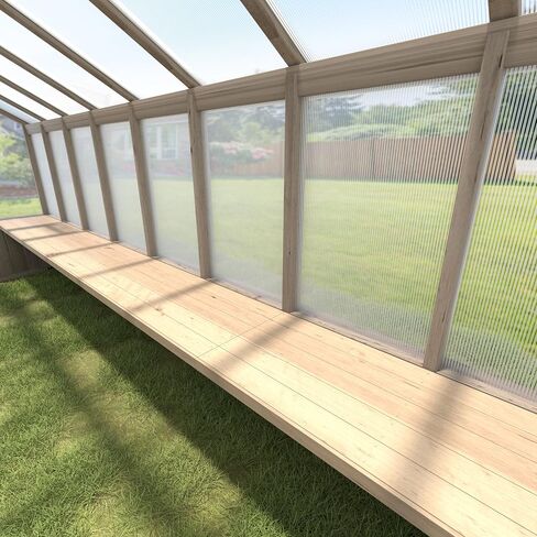 MUPATER 90.67" Wood Shelves Suitable for 6x8 Wood Greenhouse, Large Bearing Capacity, Wall Shelf Storage Floating Shelves for Wooden Greenhouse, Brown (2PCs) in Saudi Arabia