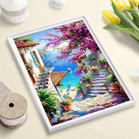 Flower Paint by Numbers Kit for Adults-Paint by Number for Adults Floral, Rose Paints by Numbers Kit on Canvas for Gift Home Wall Decor (Flowers, 16x20 inch) in Kuwait