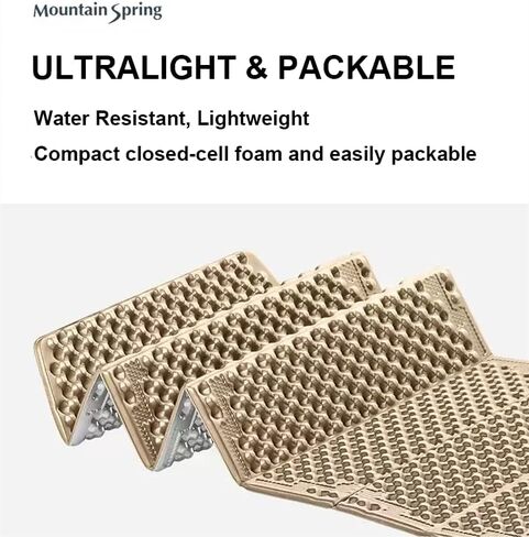 وسادة نوم إسفنجية مغلقة من سلسلة Mummy M1 مقاومة للرطوبة وقابلة للطي R-1.9 | بساط نوم بتصميم سداسي خفيف الوزن للغاية للتخييم والمشي لمسافات طويلة وحقيبة الظهر in Kuwait