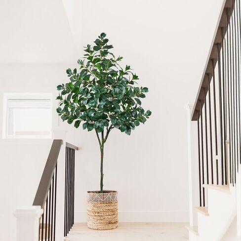 7.9FT(94.5in) Artificial Palm Tree, 3 Trunks UV Resistant Fake Palm Plants Outdoor Indoor, Plantas Artificiales Decorativas Grandes, Perfect for Patio, Poolside, Home Indoor Aesthetic Decor in Saudi Arabia