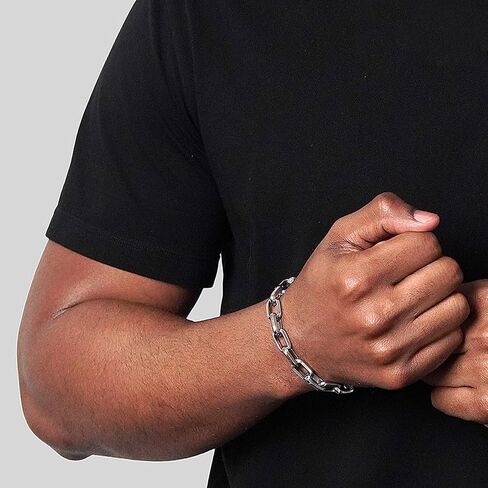 سوار invicta للرجال ، مجوهرات سلسلة الفولاذ المقاوم للصدأ ، حافة مشطوفة بحري ، 10 مم ، 9 " in Saudi Arabia