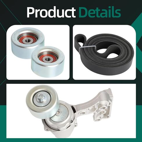 4PCS Drive Belt Tensioner Pulley Kit 38410 for Lexus ES350 2007-2012, for Lexus RX350 2007-2009, for Toyota Avalon 2015-2012, for Toyota Camry 2007-2011, for Toyota Sienna 2007-2010, 3.5L V6 in Saudi Arabia