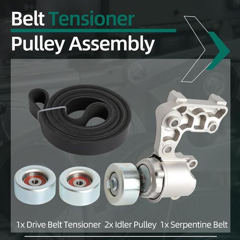 4PCS Drive Belt Tensioner Pulley Kit 38410 for Lexus ES350 2007-2012, for Lexus RX350 2007-2009, for Toyota Avalon 2015-2012, for Toyota Camry 2007-2011, for Toyota Sienna 2007-2010, 3.5L V6 in Saudi Arabia