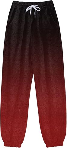 Womens Sweatpants 2025 High Waisted Baggy Gradient Cinch Bottom Athletic Workout Joggers Lounge Pants with Pockets in Kuwait