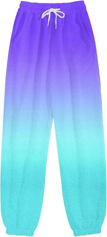 Womens Sweatpants 2025 High Waisted Baggy Gradient Cinch Bottom Athletic Workout Joggers Lounge Pants with Pockets in Kuwait