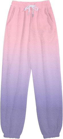 Womens Sweatpants 2025 High Waisted Baggy Gradient Cinch Bottom Athletic Workout Joggers Lounge Pants with Pockets in Kuwait