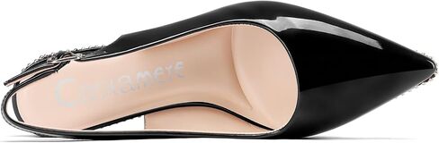 مدببة Castamere Womens بوضع مقربة من مضخات Slingback Pumps هريرة كعب فستان غير رسمي على براءات الاختراع أحذية جلدية in Saudi Arabia
