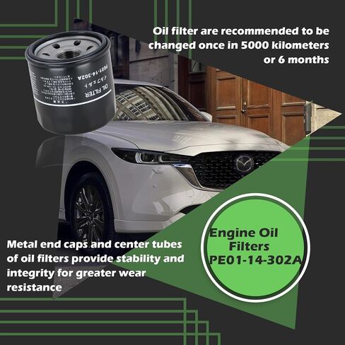 مرشحات زيت المحرك Kefly PE01-14-302A يناسب Mazda 3 6 Cx-3 Cx-30 Cx-5 Cx-50 Mx-5 Miata ، مع حشية مكونة الصرف (1pcs) in Saudi Arabia