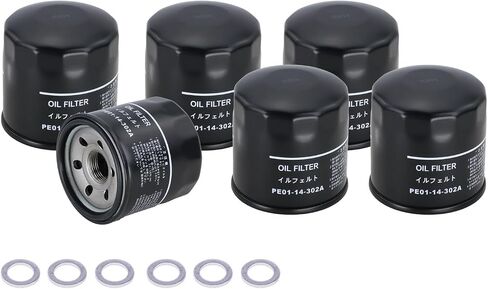 Kefly PE01-14-302A Engine Oil Filters Fits for Mazda 3 6 CX-3 CX-30 CX-5 CX-50 MX-5 Miata, with Drain Plug Gasket (1PCS) in Kuwait