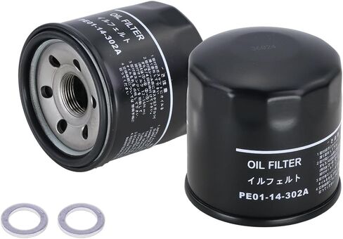 Kefly PE01-14-302A Engine Oil Filters Fits for Mazda 3 6 CX-3 CX-30 CX-5 CX-50 MX-5 Miata, with Drain Plug Gasket (1PCS) in Kuwait