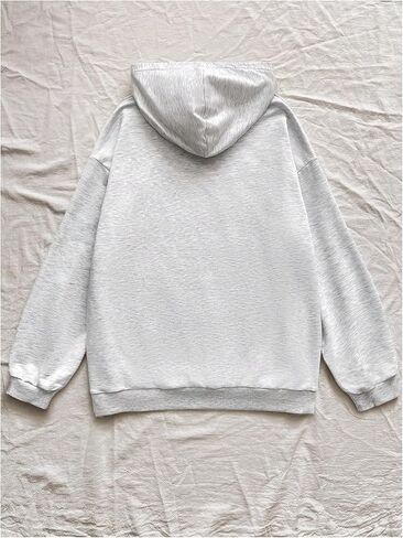 Floerns Women's Cute Bowknot Long Sleeve Hooded Sweatshirts Floral Hoodie Pullover in Saudi Arabia