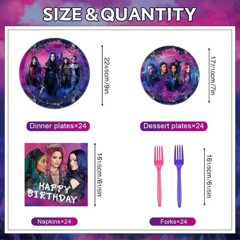 96Pcs Birthday Party Supplies Serve 24 the Rise of Red Plates Napkins Tableware Happy Birthday Party Supplies Paper Dinner Plates for Movie Fans Decorations, Table Decorations for Youth in Kuwait