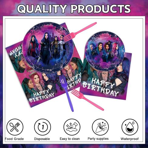 96Pcs Birthday Party Supplies Serve 24 the Rise of Red Plates Napkins Tableware Happy Birthday Party Supplies Paper Dinner Plates for Movie Fans Decorations, Table Decorations for Youth in Kuwait
