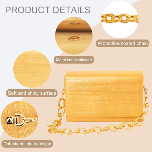 Clutch Purses for Women – Premium Box Evening Bag with Dual Chains for Wedding, Party or Formal Events in Saudi Arabia