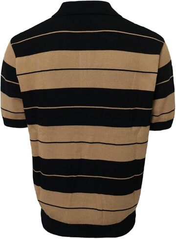 URBANJ Men's Charlie Brown Shirt Short Sleeve Striped Knit Polo Shirts in Kuwait