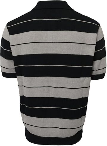 URBANJ Men's Charlie Brown Shirt Short Sleeve Striped Knit Polo Shirts in Kuwait