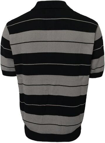 URBANJ Men's Charlie Brown Shirt Short Sleeve Striped Knit Polo Shirts in Kuwait