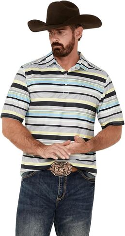 Cinch Men's Arenaflex Print Print Short Sleeve Polo Multi Medium US in Saudi Arabia