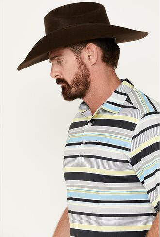 Cinch Men's Arenaflex Print Print Short Sleeve Polo Multi Medium US in Saudi Arabia