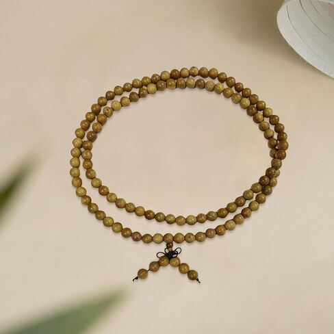 سوار البخور الفيتنامي أجاروود ، Mala Beads Natural Wooden Men and Women's Wrap ، صلاة Mala Beads Tibetan Necklace 8mm (116pcs) in Saudi Arabia