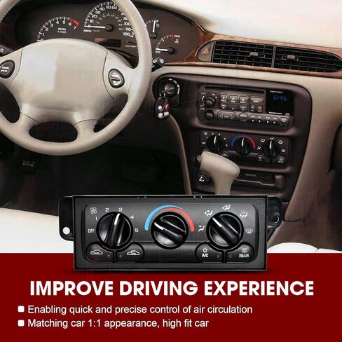 لوحة التحكم في وحدة التحكم في وحدة التحكم AC متوافقة مع 1997-2005 Chevy Malibu 1997-1998 Olds Actieva 1997-1999 Cutlass ، مفتاح التحكم في المناخ ، يحل محل 22695681 22718118 599-213 in Kuwait