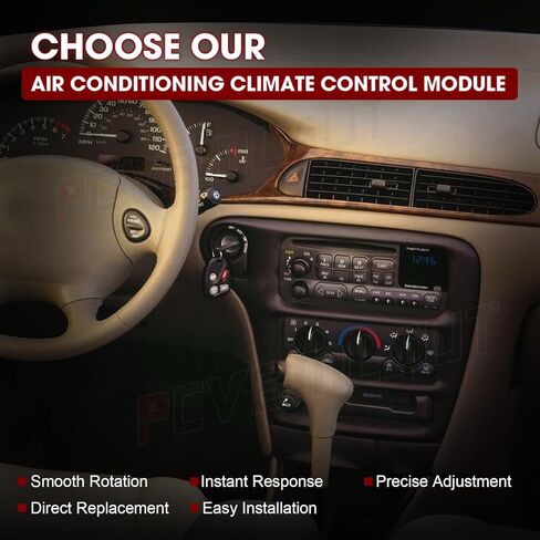 لوحة التحكم في وحدة التحكم في وحدة التحكم AC متوافقة مع 1997-2005 Chevy Malibu 1997-1998 Olds Actieva 1997-1999 Cutlass ، مفتاح التحكم في المناخ ، يحل محل 22695681 22718118 599-213 in Kuwait
