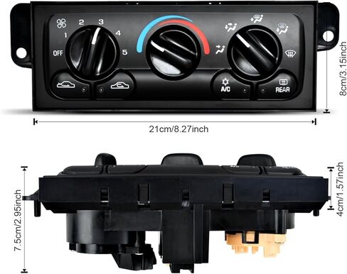 لوحة التحكم في وحدة التحكم في وحدة التحكم AC متوافقة مع 1997-2005 Chevy Malibu 1997-1998 Olds Actieva 1997-1999 Cutlass ، مفتاح التحكم في المناخ ، يحل محل 22695681 22718118 599-213 in Kuwait