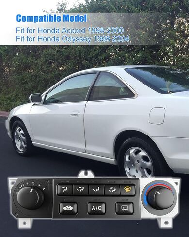A/C Heater Climate Control Switch Panel Module Compatible with Honda Accord 1998-2000 Odyssey 1998-2004, Replaces 79600-S84-A01ZA Climate Temp Control Unit in Saudi Arabia