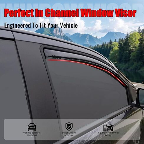Ikon Motorsports in Hawn Window Vensors متوافقة مع 2015-2022 CHEVROLET COLORADA & GMC CANYON CAB SENDEDED CAB ، حرس المطر الأكريليك/الملون ، وينفخ الرياح الجانبية 2pcs in Kuwait