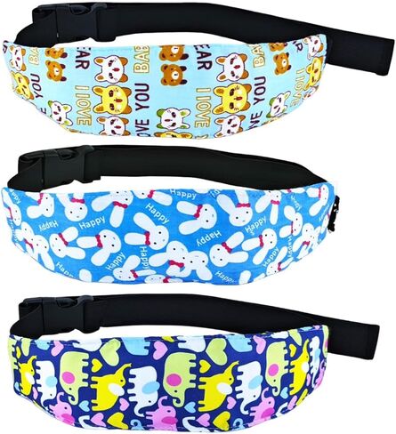 3 Pcs Baby Head Support Band for Stroller Car Seat Neck Relief Strap Headrest for Sleeping Traveling Head Holder for Toddler Kids Children Child Baby Infant in Kuwait