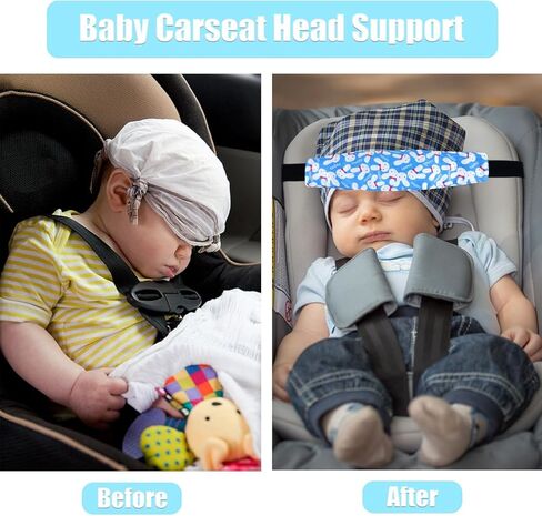 3 Pcs Baby Head Support Band for Stroller Car Seat Neck Relief Strap Headrest for Sleeping Traveling Head Holder for Toddler Kids Children Child Baby Infant in Kuwait