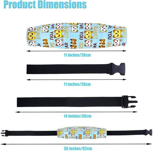 3 Pcs Baby Head Support Band for Stroller Car Seat Neck Relief Strap Headrest for Sleeping Traveling Head Holder for Toddler Kids Children Child Baby Infant in Kuwait