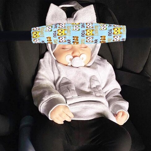 3 Pcs Baby Head Support Band for Stroller Car Seat Neck Relief Strap Headrest for Sleeping Traveling Head Holder for Toddler Kids Children Child Baby Infant in Kuwait