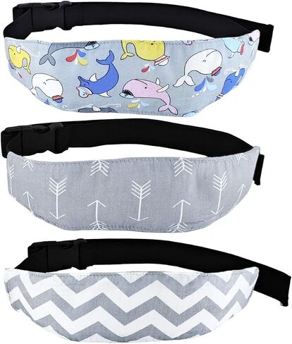 3 Pcs Baby Head Support Band for Stroller Car Seat Neck Relief Strap Headrest for Sleeping Traveling Head Holder for Toddler Kids Children Child Baby Infant in Saudi Arabia