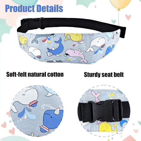 3 Pcs Baby Head Support Band for Stroller Car Seat Neck Relief Strap Headrest for Sleeping Traveling Head Holder for Toddler Kids Children Child Baby Infant in Saudi Arabia