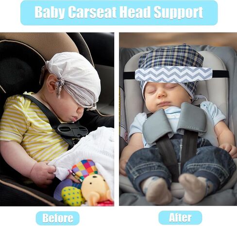 3 Pcs Baby Head Support Band for Stroller Car Seat Neck Relief Strap Headrest for Sleeping Traveling Head Holder for Toddler Kids Children Child Baby Infant in Saudi Arabia