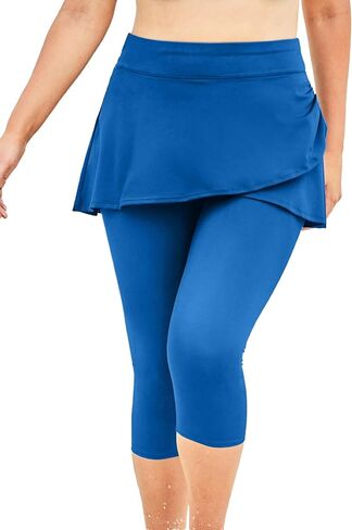 Swimsuits For All Swim 365 Women's Plus Size Skirted Swim Capri Pant in Saudi Arabia