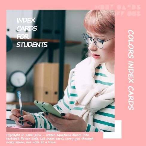 Pink Index Cards 3x5 Inch - 208 Pack, Ruled Index Flash Cards for Studying, Lined Index Note Cards 3" x 5", Pink Flashcards 3x5 Notecards 4 Pack of 52 in Kuwait