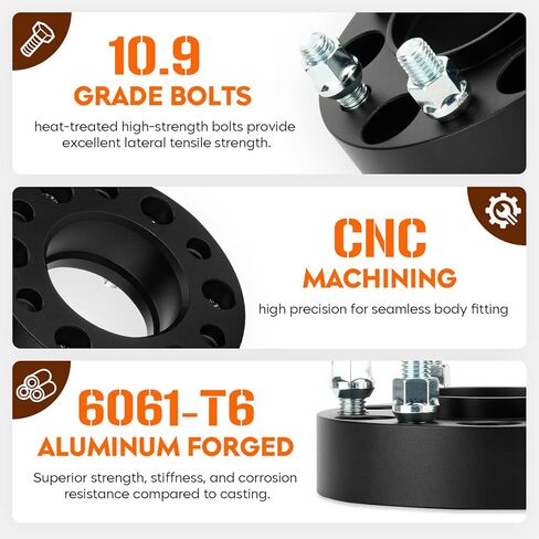8x6.5 Wheel Adapters, 2" 8x165.1 for Chevy 1988-2000 C-2500 C-3500 K-2500 K-3500 Pickup, Forged 8 Lug Wheel Spacers with 14x1.5 Studs 126.15mm Bore 2PCS in Saudi Arabia