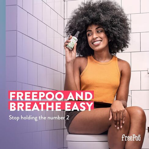 FreePoo - مجموعة معطر المرحاض باللافندر وعشب الليمون - مانع روائح ما قبل البراز، رذاذ الحمام العطري، مزيل الروائح الكريهة للقعادة، معطر الهواء - زيوت طبيعية، مجموعة أدوات النظافة الأساسية - 2 × 2.0 أونصة in Saudi Arabia