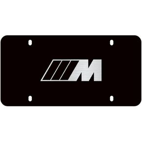 BMW 82125B4DBE5 M Logo Marque Plate in Stainless Steel, Black M in Saudi Arabia