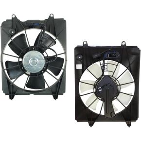 KarParts360 For Honda CR-V 2010 2011 Cooling Fans Driver and Passenger Side | Pair | Radiator and A/C Condenser Fan | Replacement For HO3115155, HO3115161, HO3120107 | 19015R5AA01-PFM, 38616RB0003-PFM in Saudi Arabia